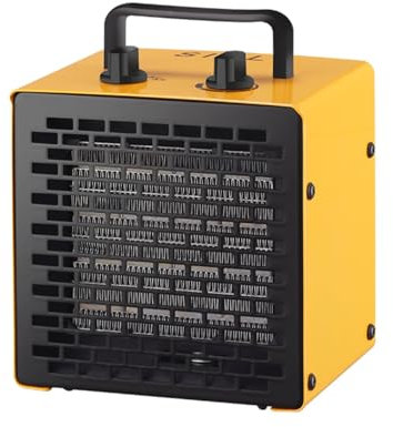 SIAL Portable Desk Electric Heater 2000W Ceramic Room Fan Space Heater 3 Settings&Adjustable Thermostat - Yellow
