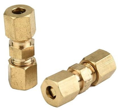 QQBIKP [Replacement] 10 Stücke Bremsleitungen Rohr Messingverbinder for Bremsleitung Ohne Abfackeln 4,75mm 3/16 Armaturen Gerade Reduzierstück Kompressionssätze
