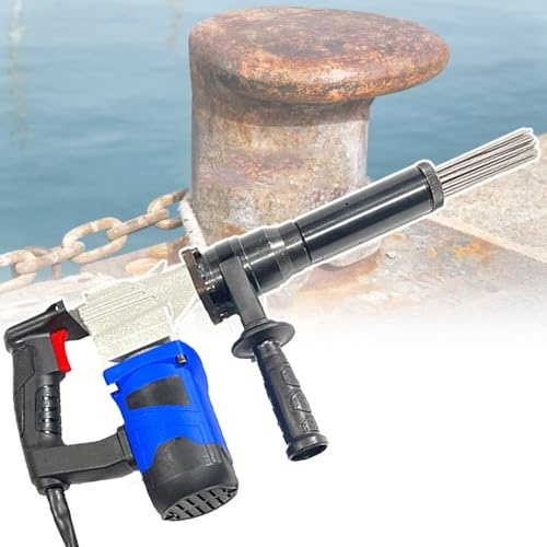 Pneumatic Needle Scaler Electric Industrial Scaler, 1100W Needle Removal Gun, Handheld Paint Cleaning Tool, for Cleaning Uneven Rust, Metal Burrs and Welding Slag,110V