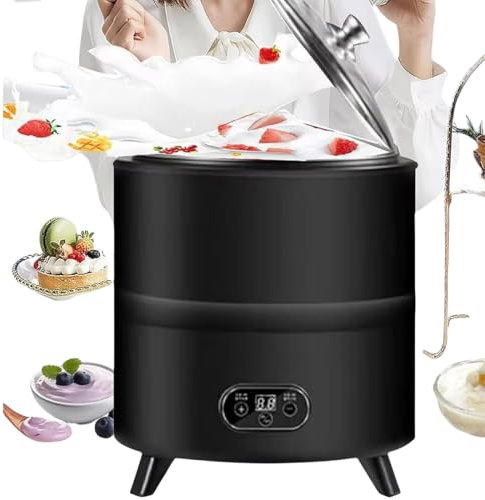 Máquina de Yogur Comercial de 8 litros, máquina de fermentación de Yogur Grande con Pantalla LCD, Tanque de fermentación automático de Acero Inoxidable, fermentación a Temperatura Constante para Vino