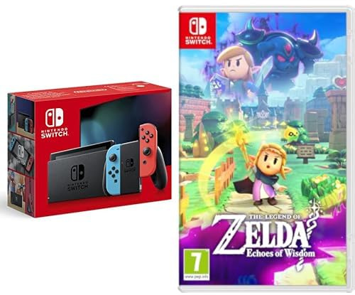 Nintendo Switch con Joy-Con Rosso Neon e Blu Neon & The Legend of Zelda: Echoes of Wisdom