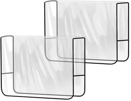 Solimery Paquete de 2 Protectores de Fundas para Sillas de Salón, Fundas Traseras Cuadradas Transparentes para Sillas de Peluquería Que Se Adaptan A la Mayoría de Las Sillas Estándar