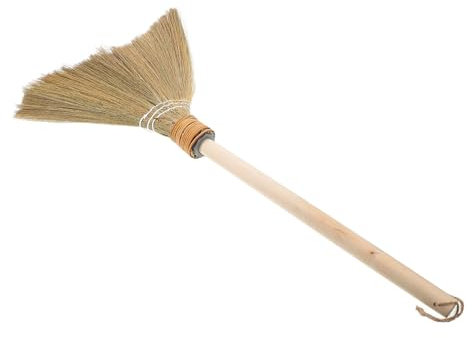 Vaguelly Detachable Handle Whisk Broom Bamboo Straw Handheld Soft Broom 74cm Lightweight 0.28kg Boys and Girls Cleaning Toy Household Dust Brush for Living Room and Indoor Sweeping
