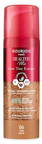 Bourjois Healthy Mix 006 Tan, leuchtendes getöntes Fluid, nackte Haut, strahlendes Finish, erfrischende und feuchtigkeitsspendende Textur, vegane Formel, 30 ml