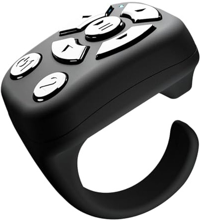 Anello per telecomando | laterale senza fili e scatto remoto della fotocamera | Ricaricabile Type-C multifunzione per smartphone, ideale per leggere, fotografare o guardare video