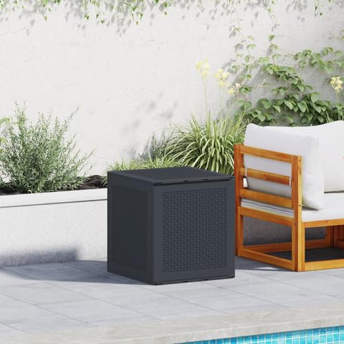 Brokky 870579 Scatola di Stoccaggio da Giardino Antracite 55x53x57 cm PP Set di mobili da Giardino Divano per Esterno angolare terazzo Balcone