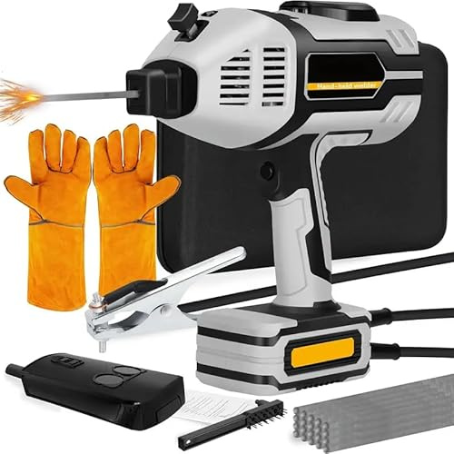 Portable Welding Machine,20-120A Upgraded 110V Handheld ARC Welding Machine With IGBT Inverter 6Variable Current Adjustment,Welding Tool Set For 3/32-1/8 Welding Rods And DIY,Professional Use,Repair