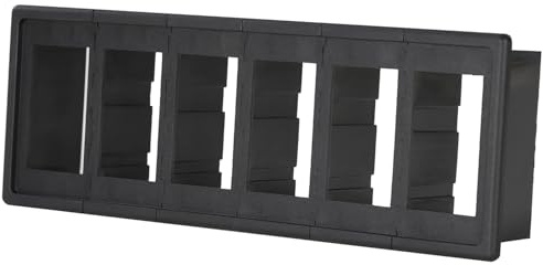 Greluma 1 Pieza Panel de interruptores basculantes de 6 ranuras,carcasa de soporte para interruptores,panel de montaje para interruptores de palanca para vehículos automotrices,marinos y todoterreno