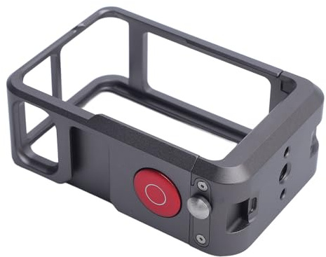Jiawu Action Camera Protective Video Rig Aluminium Aluminium Camera med Kalla Skor Support för LED LED -ljus, Kompatibel med Action 5 Pro