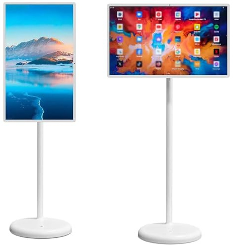 Sunseota Pantalla Inteligente PortáTil De 32 Pulgadas, Monitor TáCtil Giratorio, BateríA Integrada, Soporte De TV MóVil, Alta Ram, para Fitness, Juegos Y Uso Al Aire Libre. 8G+128G