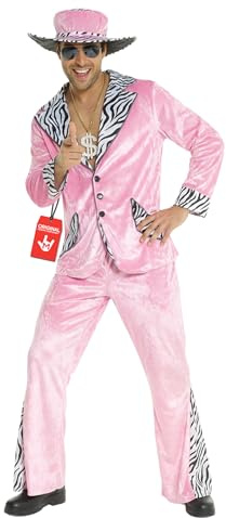 Morph Rosa Kostym Män, Herr Kostym, 70-tals Outfit Män, Halloween Kostymer Män, Maskeraddräkt För Vuxna, X-Large
