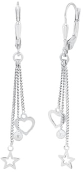 Amor Ohrhänger Damen, onesize, Silber, Kommt in Geschenk Box