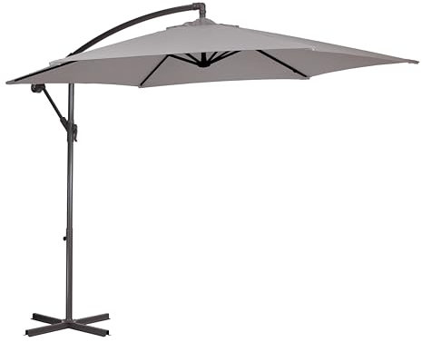 Totò Piccinni Ombrellone SALENTO Braccio in Metallo e in Poliestere con manovella Diametro 3 Metri (Tortora)