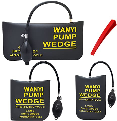 WANYI 3 Stück Montagekissen luftkissen Air Wedge Pump luftkissenheber hebekissen hebekissen für möbel türfutter montageset, Belastung bis 300 kg