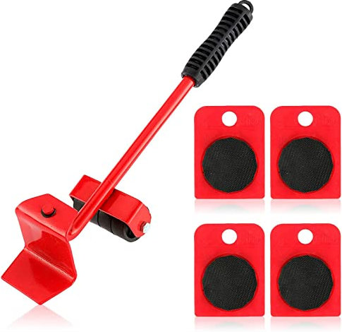 THREMA Mover-Werkzeugset, Möbelwagen, Mobiler Roller, Universeller Radstand Mit Brechstange, Leicht Bewegliche Systemrolle, Keine Bodenspuren, Leise Rolle, Für Schwere Möbel