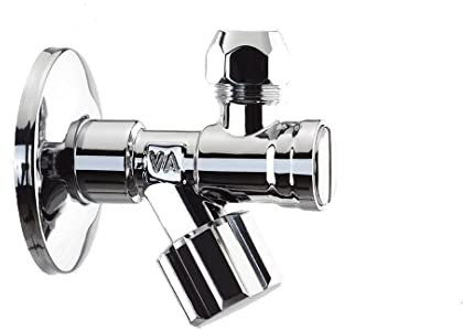 Kiamami Valentina - Rubinetto Sottolavabo con Filtro | Dado Conico Basso | Maniglia in ABS | 1/2x3/8 Cromato