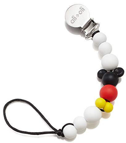 Ali+Oli Silicone Pacifier Clip for Baby (Mouse) 100% Food-Grade BPA Free Newborn Pacifier Holder Infant Binky Clip for Baby Boy or Girl