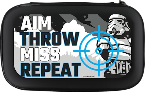 Offiziell lizenziertes Original Stormtrooper, offiziell lizenzierte Darttasche, Aufbewahrungstasche, erhältlich in mehreren Designs., Schwarz , 220mm x 50mm x 140mm, Darttasche mit Stormtrooper-Motiv