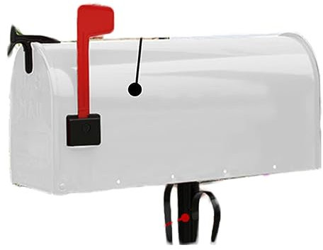 Post Box, Wall Mounted Letterbox, Letter Boxletterbox Post Mount Letterbox American Mailboxes With Stand Outdoor Garden Park Villa Metal Postbox Newspaper Letter Box Drop Box mailbox (Color : Wit)