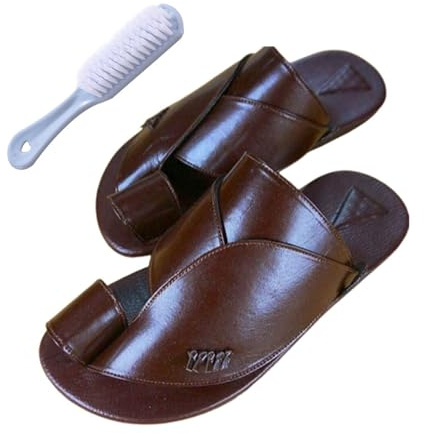 Sommer-Reise-orthopädische Flip-Flops-Männer, Männer Schuhe Leder Zehenring Stil Strand Bunion Corrector Sandalen, Strand Ring Toe Walking Flip Flops, Männergeschenke Zum Vatertag