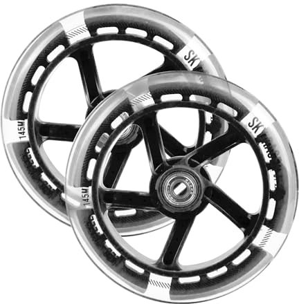 Apollo City Scooter 145mm Ersatzräderset Pro Wheels - ABEC 7 Kugellager, Roller Rad Ersatz-Räder passend für Apollo City-Scooter