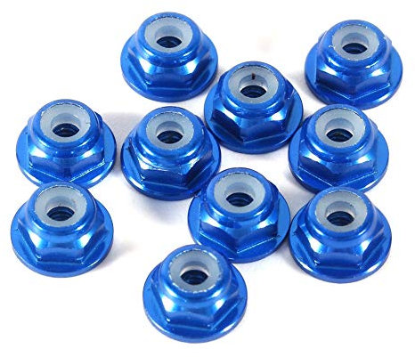 10 Stück Selbstsichernde Königsblaue Sechskantmutter mit M2-Nyloneinsatz, Stabile Sicherungsmuttern für Hardware, Fahrzeuge, Heim- oder Außenanwendungen, Schnell zu Verwenden,