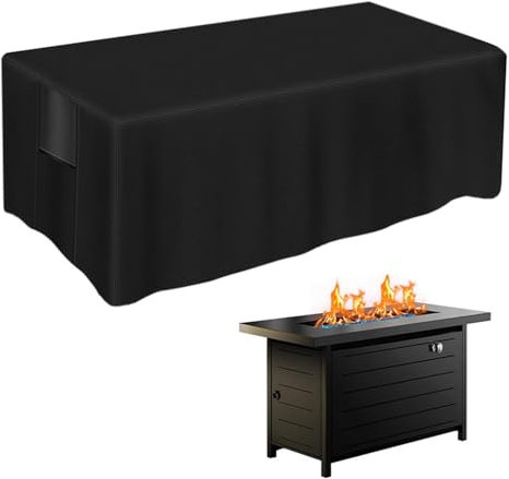Housse de foyer pour poêle, housse de foyer extérieur, Housse de feu de pour poêle 420d, Bâche de colonne de feu robuste, couverture de poêle à feu, couverture de cheminée carrée pour gril de cheminée