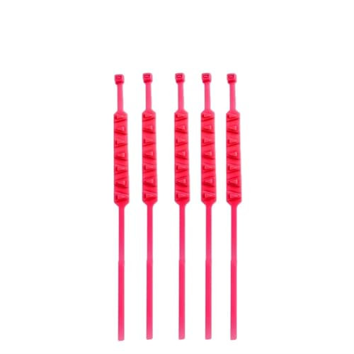 Schneeketten Universelle rutschfeste Schneeketten for Motorräder, Fahrräder, Winterreifen, Räder, rutschfeste Kabelbinder, Motorrad-Notfall-Kettenwerkzeug Universal Schneeketten Auto(5pcs red)