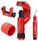 SHALL 4PC Tubing Cutter Set,Cortatubos de alta resistencia Ø 6-50 mm, minicortador Ø 3-22 mm, con 2 herramientas de desbarbado, adecuado para PVC/aluminio/cobre