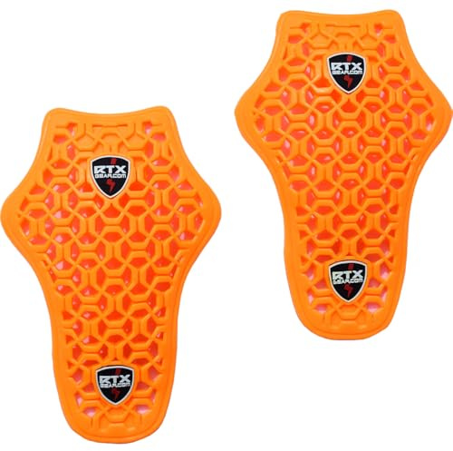 RTX Gear Red plana 3D que absorbe los golpes, ultra flexible, certificado CE, nivel 2, para motociclista, rodilleras y chaqueta, coderas, protección unisex (rodillas/coderas)