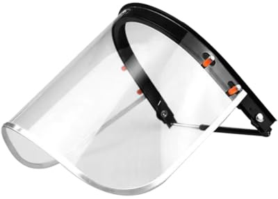 Cabilock Transparenter Schutzvisier Aus Aluminiumlegierung Und Pvc Spritzwassergeschützt Für Schweißen Schleifen Und Polieren Leichtes Gesichtsschutz Visier Für Bauarbeiten Und Schutzhelm