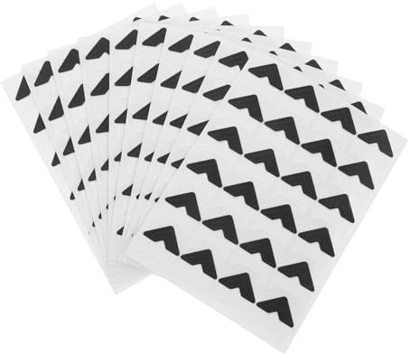 NUOBESTY 240 Stück Fotoeckenaufkleber Stickeralbum Ecken Für Fotorahmen Gästebuch-hochzeitsaufkleber-Ecken Fotokleber Für Scrapbooking Scrapbooking-Materialien Blaue Fotoecken Papier Black