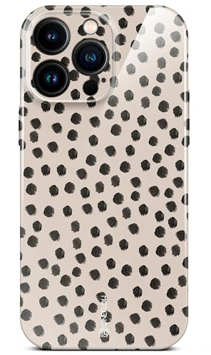 ONEFLOW für iPhone 16 Pro Max Hülle mit Design Muster, Designer Case Handy Schutzhülle mit Kameraschutz, Hardcase Bedruckt dünne Handyhülle, Splash Cover, Punkte Cookies Cream