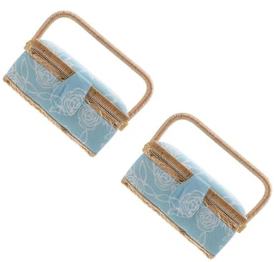 HOMSFOU 2 Pezzi Scatola Portaoggetti per Cucito Portatile con Capacità Design Creativo per Amanti Del Fai Da Te e Strumenti da Cucito Organizzatore Pratico