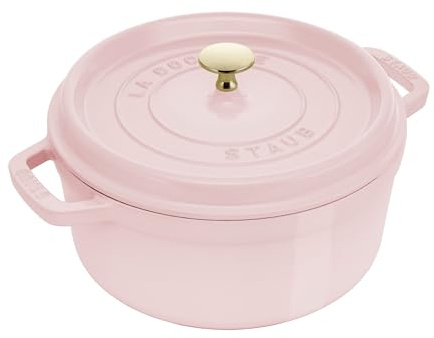 Staub Cocotte rotonda in ghisa, 4 qt, colore: Rosa peonia