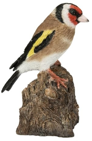 Vivid Arts - Uccello canoro - Ornamento realistico uccello cardellino - Collezione Pet Pal
