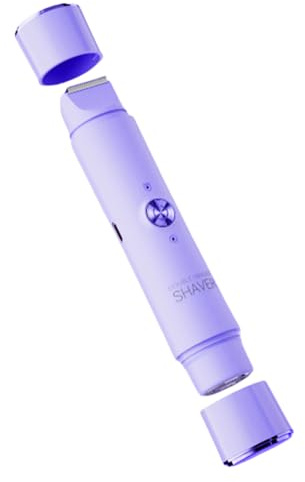 Afeitadora eléctrica para mujer Recortadora Ergonómica De | Recortadora Bikini Doble Cabezal Púbico Rasuradora para rostro, cejas, barba, orejas, piernas y zona