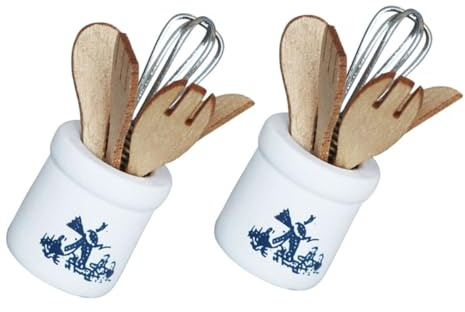 Gatuida 2 Ensembles Kit Cuisine Miniature avec Accessoires Ustensiles de Cuisson Réalistes pour Maison de Poupée Décoration Cuisine Miniature