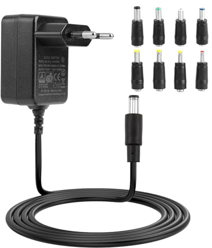 Caricabatteria 12V 1A per Auto Elettrica Bambini con 8 Convertitori