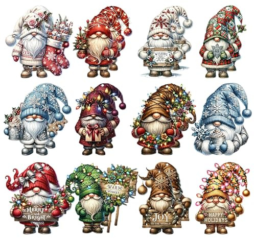 Mxshc Decorazioni a per Albero di Natale - 24 Pezzi Decorazioni in Legno per Natale - Festive,per Decoratori Domestici Porta d'Ingresso Ufficio Ghirlanda Scalinata Davanzale Parete