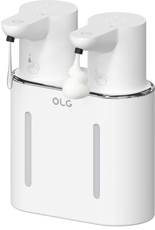 OLG Touchless Soap Dispenser - Automatic Hand - Dual Tank - 27 fl oz - Dish Detergent - Kitchen Bathroom - Foam and Liquid