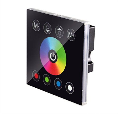 JOYLIT RGBW LED Strip Controller 4CH 4A Wandschalter, DC 12/24V Wand Touch Panel LED Controller, LED Dimmschalter Controller für RGB RGBW LED Streifen Dimmbare, Farbwechsel