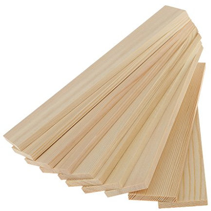 Unfinished Wood Pieces -dix-Pack Wooden Rectangle Cutout, Rustic Wood for Home Decoration, DIY Supplies, Wooden Rectangle Boards, 20cm