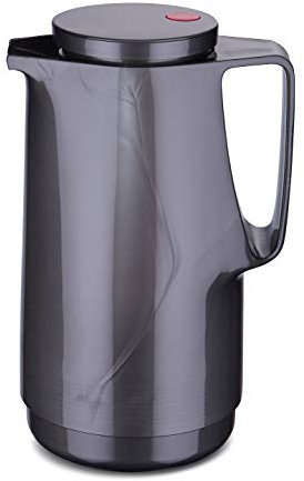 ROTPUNKT Isolierkanne 1L - Premium Kaffekanne Made in Germany I Hält bis zu 24 Std heiß I Warmhaltekanne für Kaffee und Tee (Maxima 760, Titan)