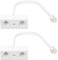Uvital Two Way Telephone Splitters, Male to 2 Female Converter Cable RJ11 6P4C Telephone Wall Adaptor and Separator for Landline (White, 2 Pack)