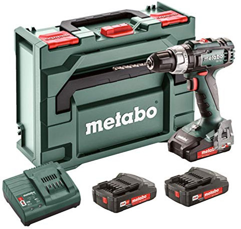 metabo 602317540 - Taladro percutor a bateria 18V / 3x 2,0 Ah Li-Ion SB 18 L - portabrocas 13 mm con maletín