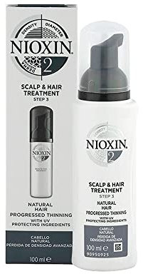 NIOXIN System 2 Scalp & Hair Treatment (100 ml) – volumengebende Leave in Haarpflege für naturbelassenes, sichtbar dünner werdendes Haar – erfrischendes Kopfhaut Serum für trockene Kopfhaut und Haare