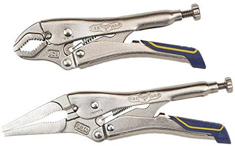 IRWIN Vise-Grip Linesman Locking Pliers, Fast Release (6-Inch) & Curved Jaw (5-Inch) Combo Pack (IRHT82571)