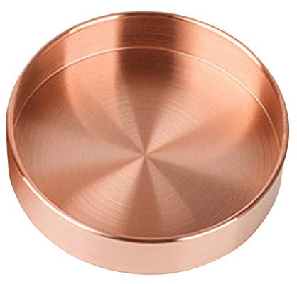 Nordic Gold Runde Tablett Metall Dekorative Speicherorganisator Tablett Kupfer Schlüssel Schmuck Kosmetik Lebensmittel Präsentation Küche Ablage