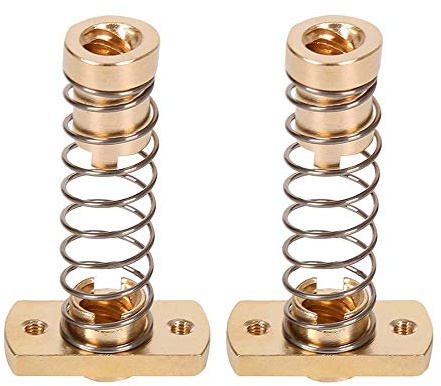 2er-Pack CR10 Z-Achse T8 Anti-Rückschlag-Mutter, federbelastet, Eliminierungslücke, Messingmuttern für Upgrade Ender 3 Ender 3s Ender 3 Pro V2 CR-10 Tornado 3D-Drucker 8 mm Acme-Gewindestange